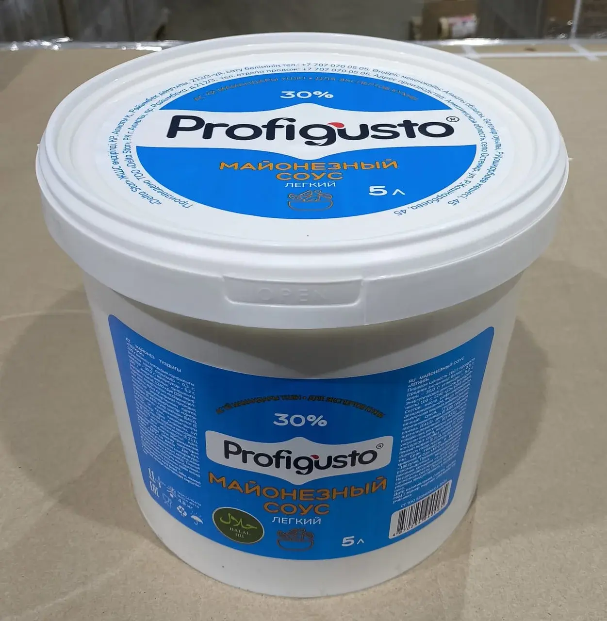 Майонезный соус Profigusto 30%. Ведро 5 кг. Срок хранения 180 суток.