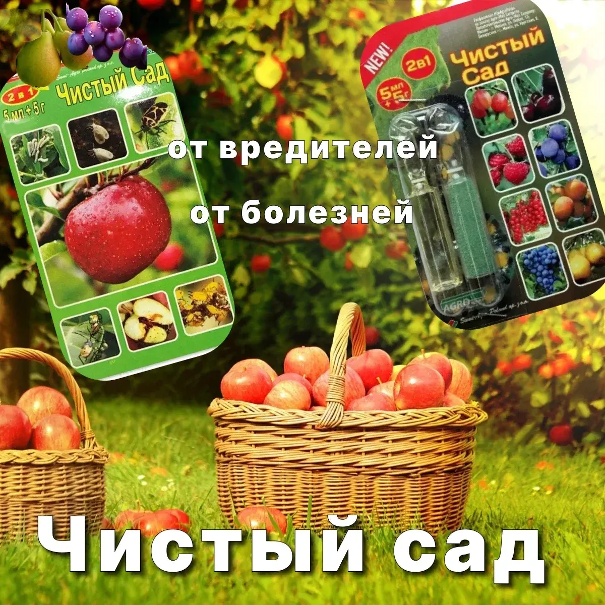 Спасатель Чистый сад 2в1 (2 ампулы) инсектицид + фунгицид Код: BK000006998