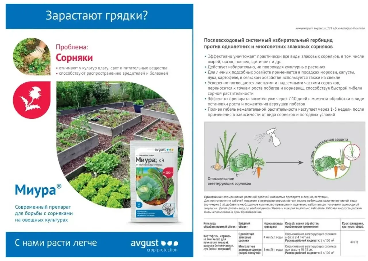 Препарат Миура от сорняков на грядках 12мл Код: BK000008103