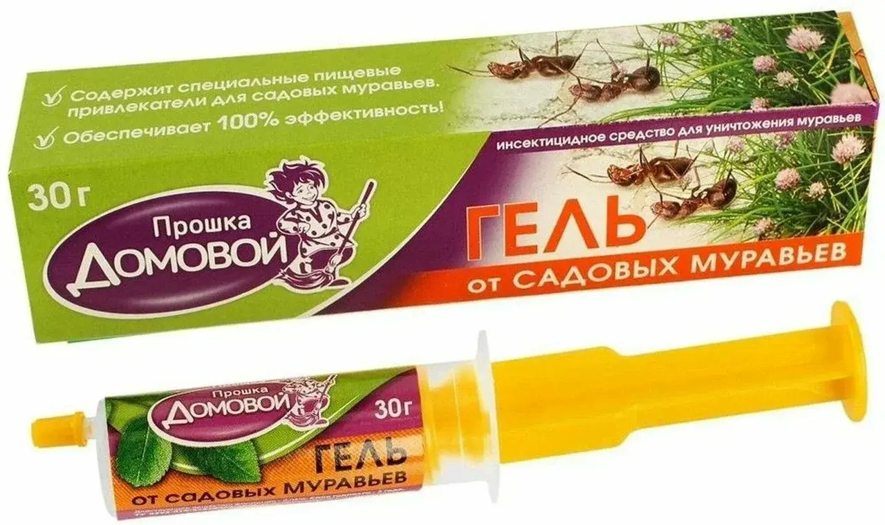 Домовой Прошка гель от садовых муравьев 30гр шприц Код: 10-00015248