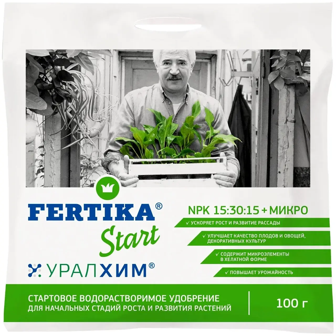Fertika Start(старт) NPK 15:30:15+Микро 100г Код: 10-00008571