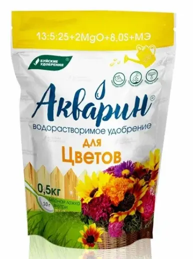 Удобрение Акварин для цветов 0,5кг 0013 Код: 00000025384