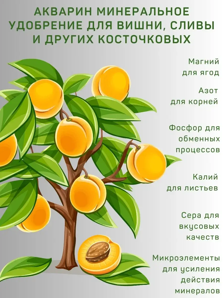Удобрение Акварин для вишни, сливы и косточковых культур 0,5кг 0013 Код: 10-00016072