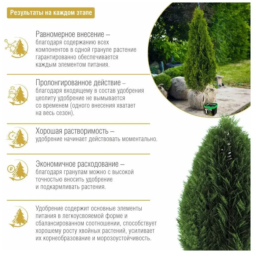 Удобрение Bona Forte для хвойных Весна 1л Код: 10-00002254