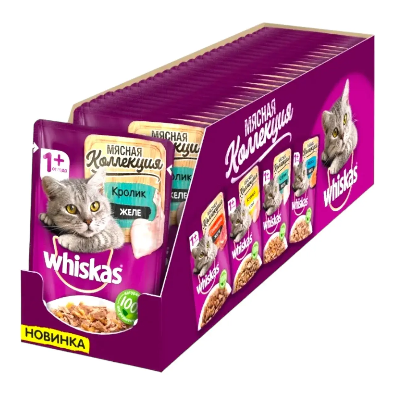 Whiskas Meaty кролик 28*75г