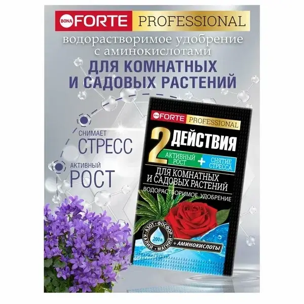 Удобрение Bona Forte для комнатных и садовых100гр Код: 10-00011423