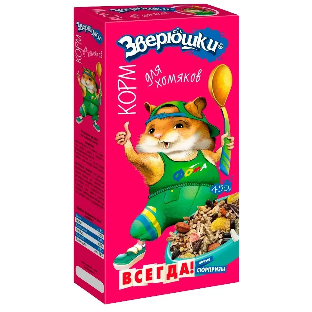 Зверюшки Корм для крыс и мышей, 450 г