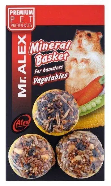 Лакомство для грызунов Мистер Алекс корзинка Овощи, 3 шт.