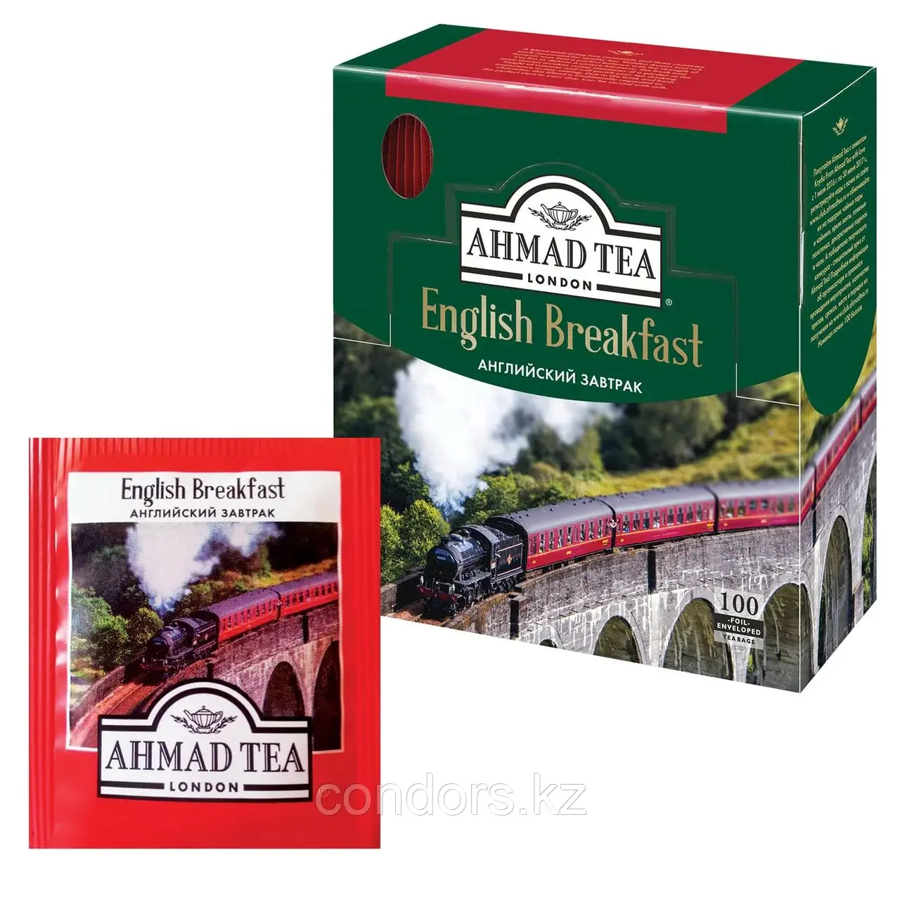 Чай AHMAD "English Breakfast" черный, 100 пакетиков в конвертах по 2 г, 600i-08 Код: 600i-08
