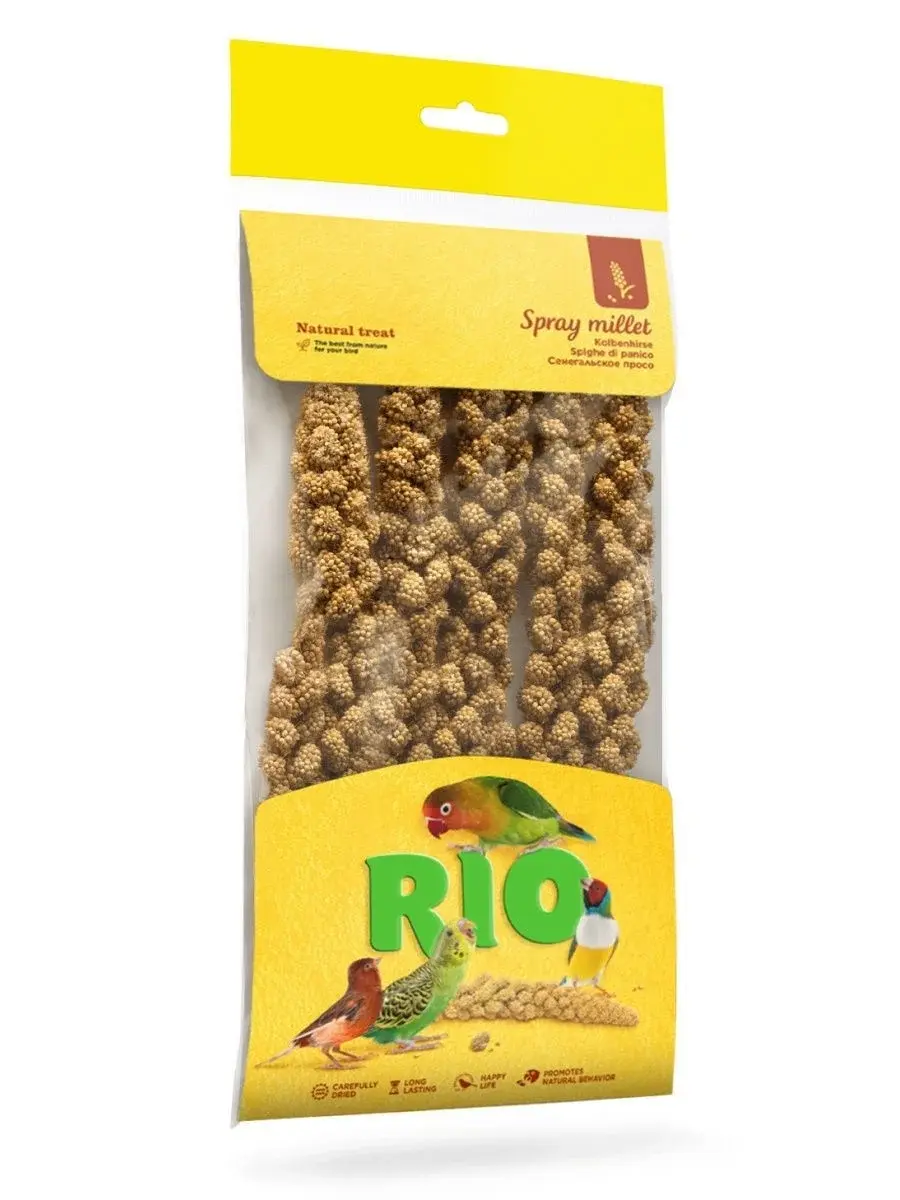 Rio (Рио) Сенегальское просо в колосьях для птиц, 100 г