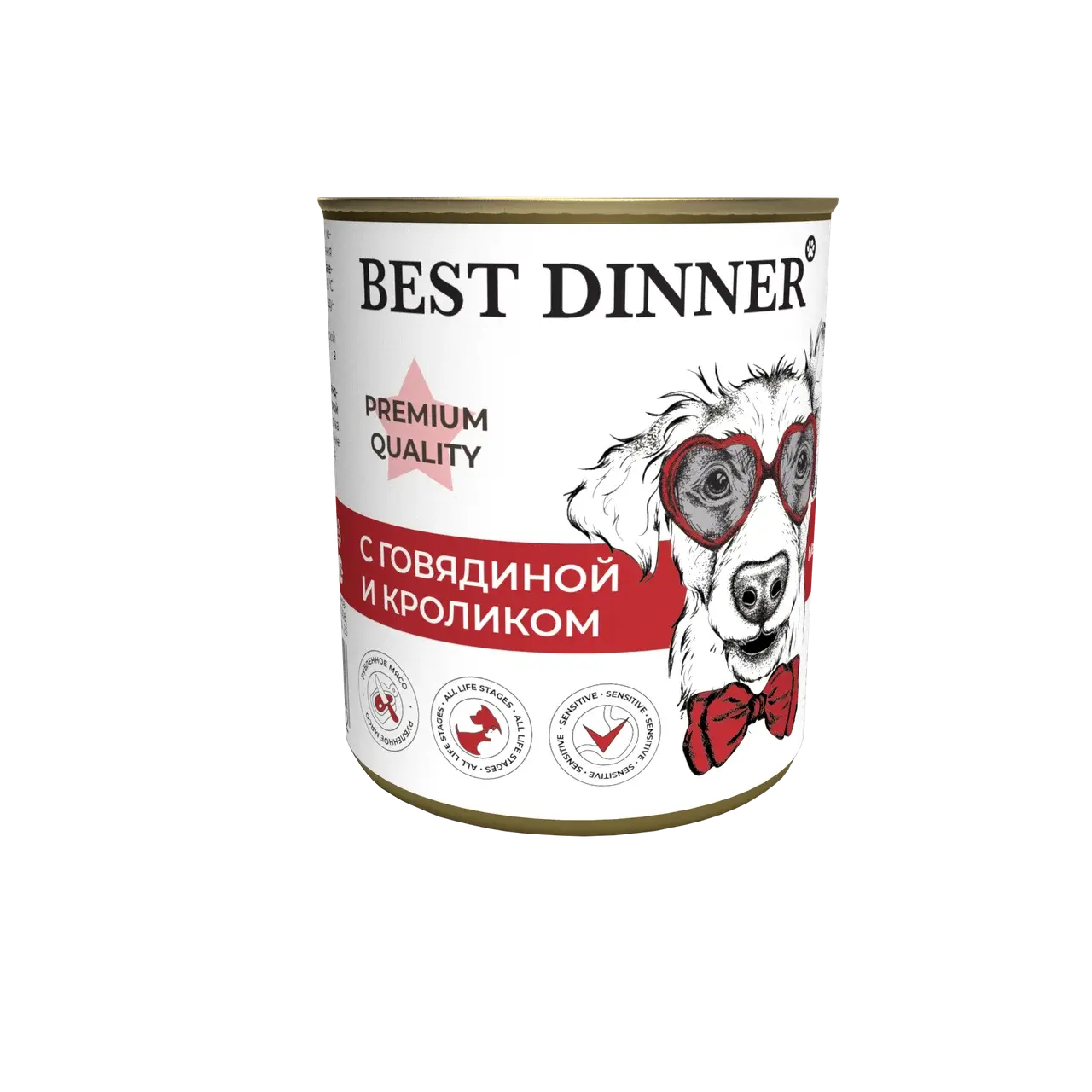 Best Dinner Консервы для собак и щенков Ягнёнок, 340 г