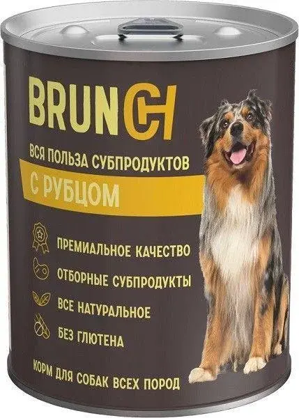 Бранч (Brunch) консервы для собак средних пород Рубец, 340 гр