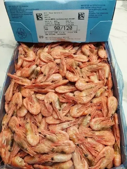 Креветки 90/120 пивные, Гренландия, 5 кг в коробке