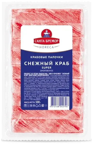 Крабовые палочки Снежный краб, Санта бремор, 500 гр