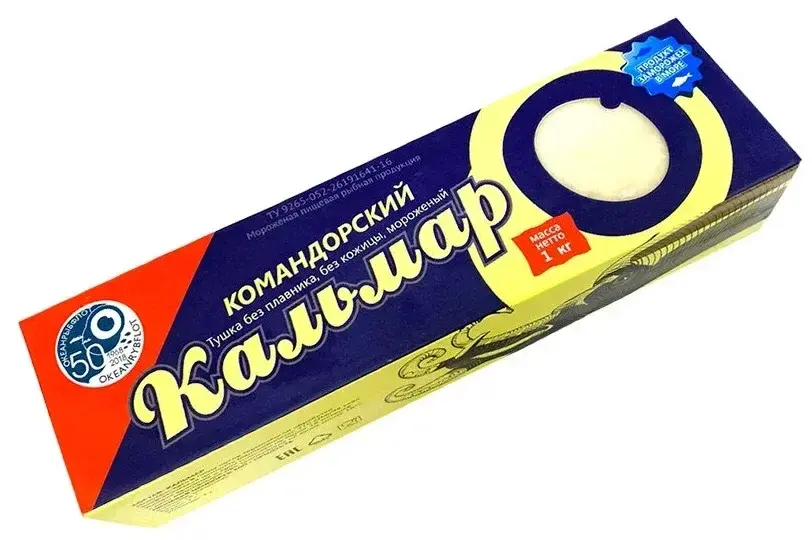 Кальмар командорский очищенный, 1 кг