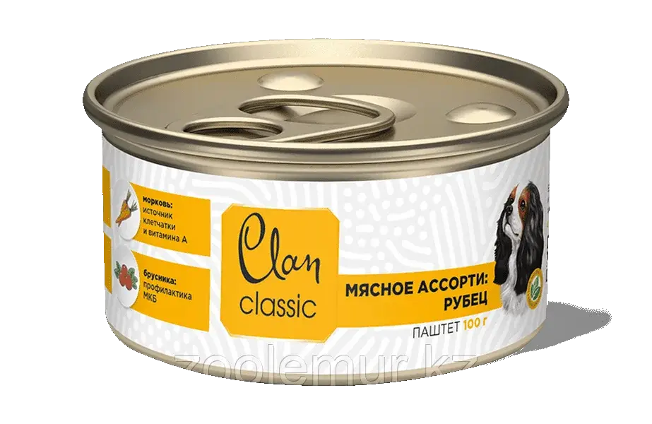 Clan Classic консервы для собак, Мясное ассорти с рубцом, 100 гр Код: 130.4.026