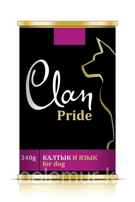 Clan Pride консервы для собак (говяжий калтык и язык) 340 гр.