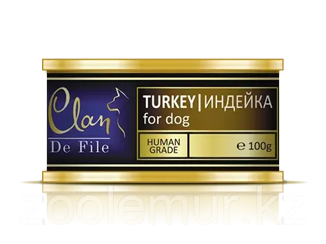 Clan De File консервов для собак (с индейкой) 100 гр.