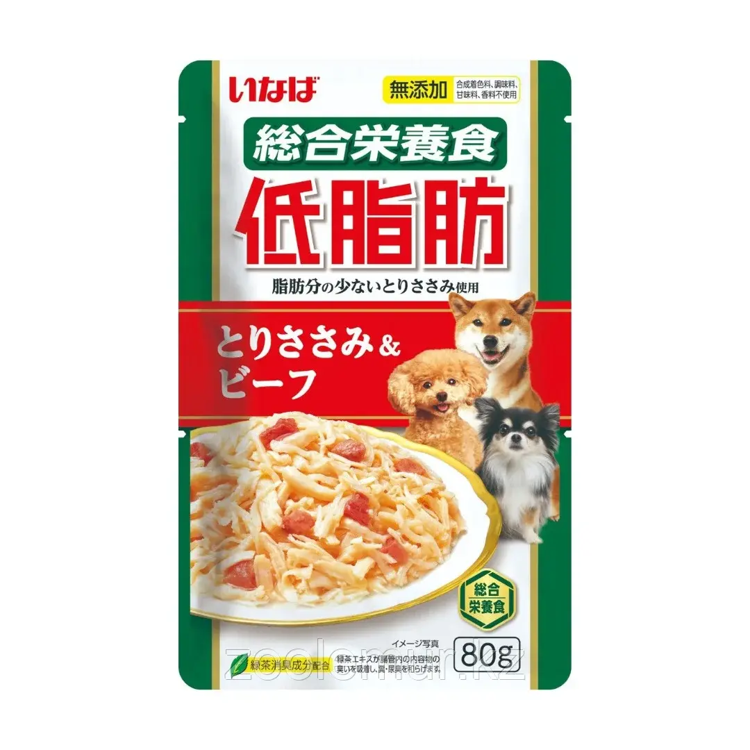 Влажный корм для собак Inaba Teishibo Куриное филе с говядиной в желе, 80 г