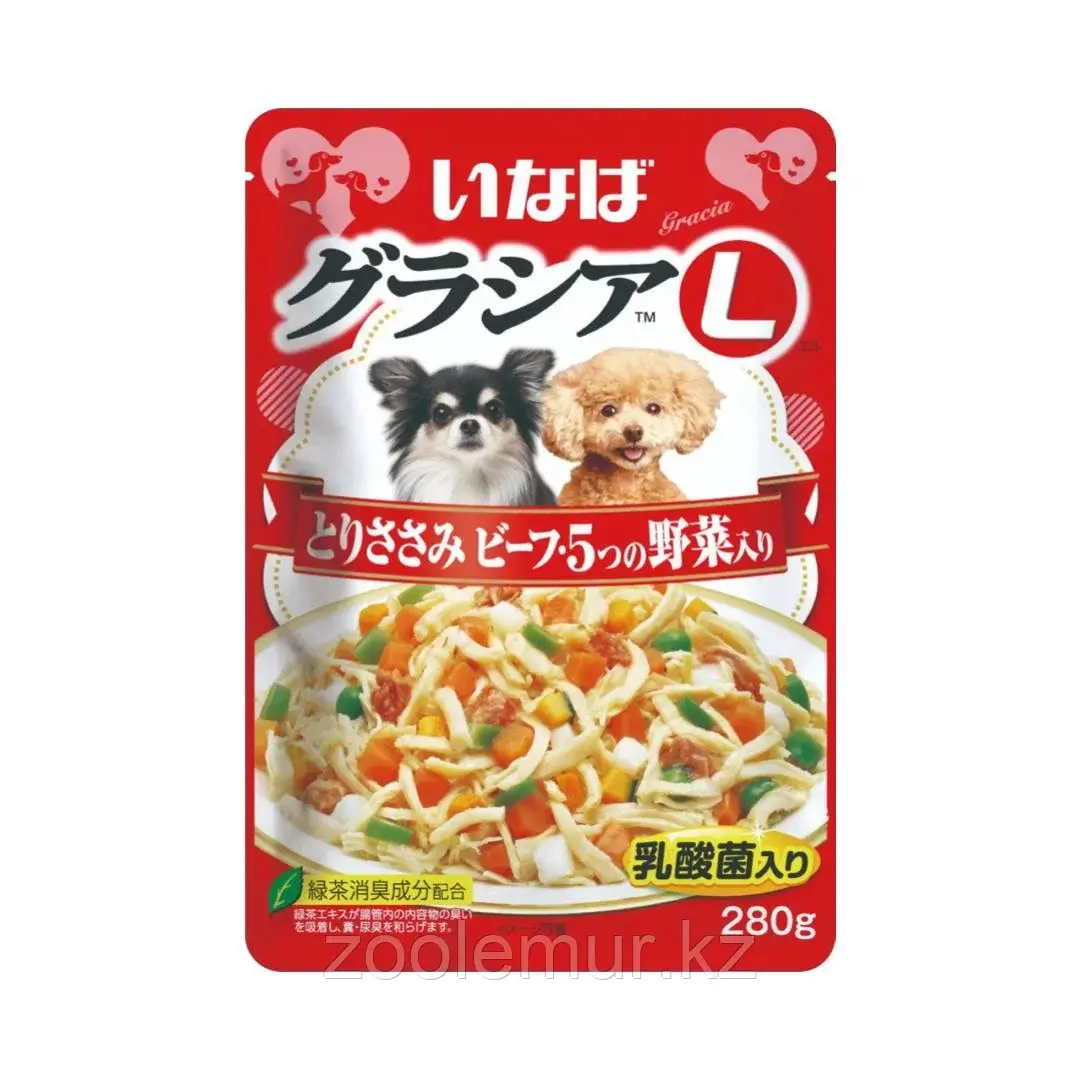 INABA Gracia L Куриное филе с говядиной и овощами 280 г