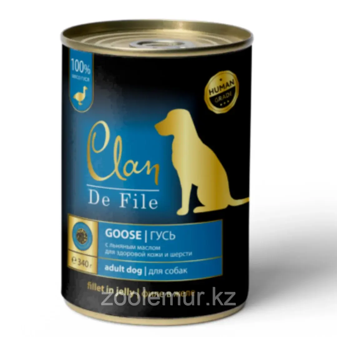 Clan De File консервы для собак (с гусем) 340 гр.