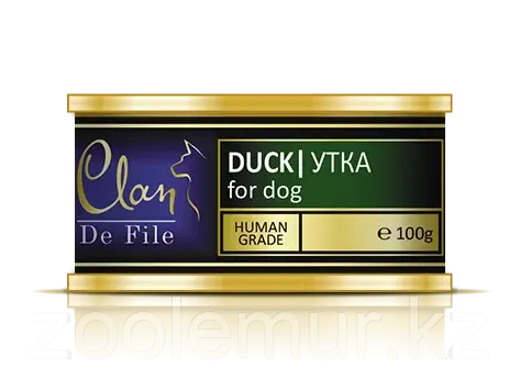 Clan De File консервы для собак (с уткой) 100 гр.