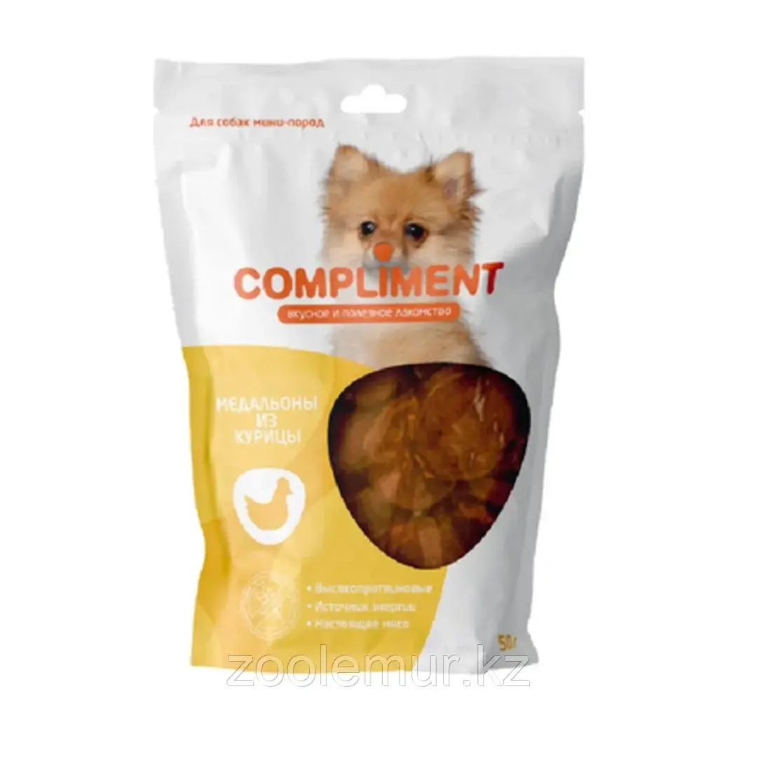 COMPLIMENT лакомство Медальоны из курицы для собак мини-пород