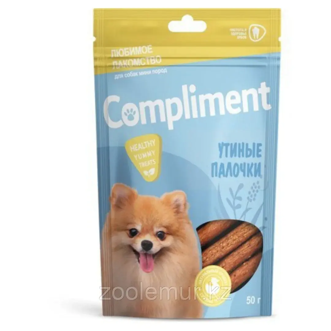 COMPLIMENT Лакомство для собак мини-пород Утиные палочки , 50 гр