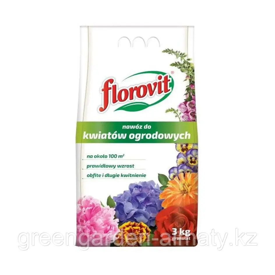 FLOROVIT Гранулированное минеральное удобрение для садовых цветов, 3кг