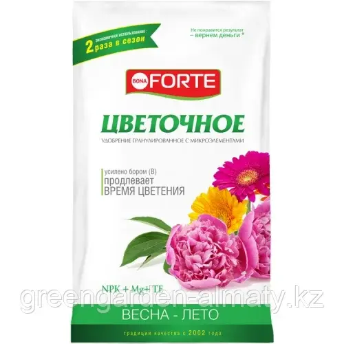 Bona Forte Удобрение комплексное с микроэлементами Цветочное(весна-лето), 1кг