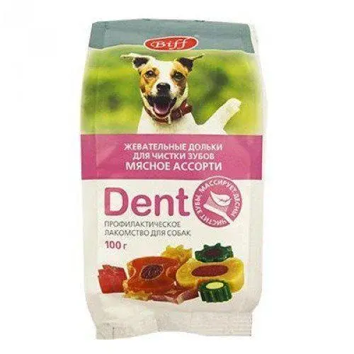 Titbit Жевательные дольки Dent Мясное ассорти, 100 г