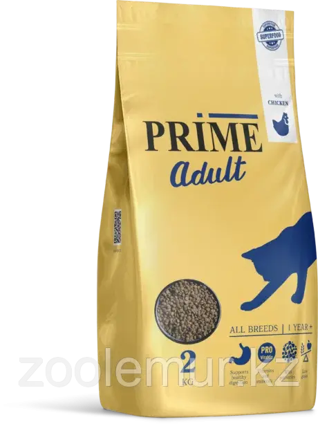 PRIME ADULT Сухой корм для кошек с курицей 2