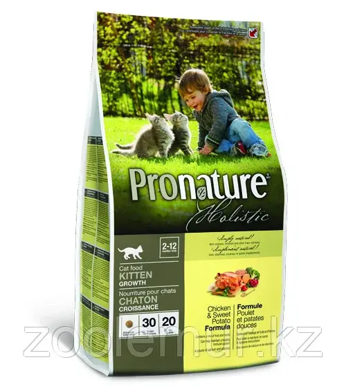 Pronature Holistic Kitten Growth - для котят, курица со сладким картофелем 2.7кг
