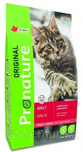 Pronature Original NEW Сухой корм для кошек на основе мяса курицы и ягненка 5 кг