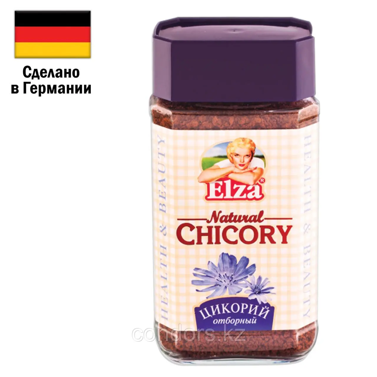 Цикорий ELZA "Natural Chicory" гранулированный 100 г, стеклянная банка, ГЕРМАНИЯ, 7056 Код: 7056