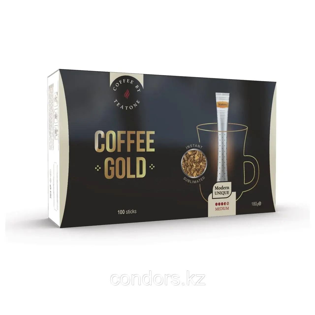 Кофе растворимый порционный TEATONE "GOLD", 100 стиков по 1,8 г, 1269 Код: 1269