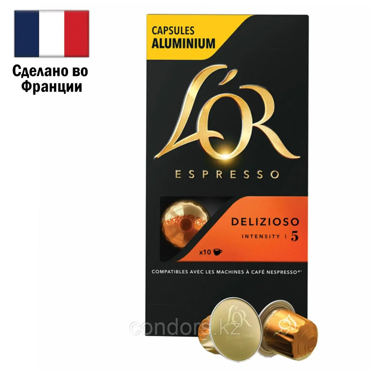 Кофе в алюминиевых капсулах L'OR "Espresso Delizioso" для кофемашин Nespresso, 10 порций, ФРАНЦИЯ, 4028608 Код: 4028608