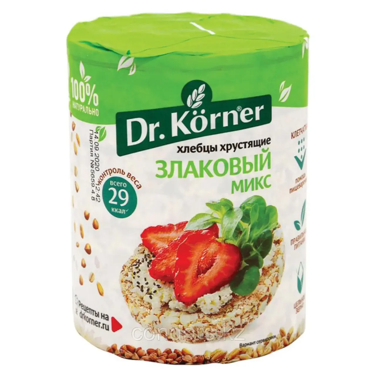 Хлебцы DR.KORNER "Злаковый микс", хрустящие, 90 г, пакет, 601090065 Код: 601090065