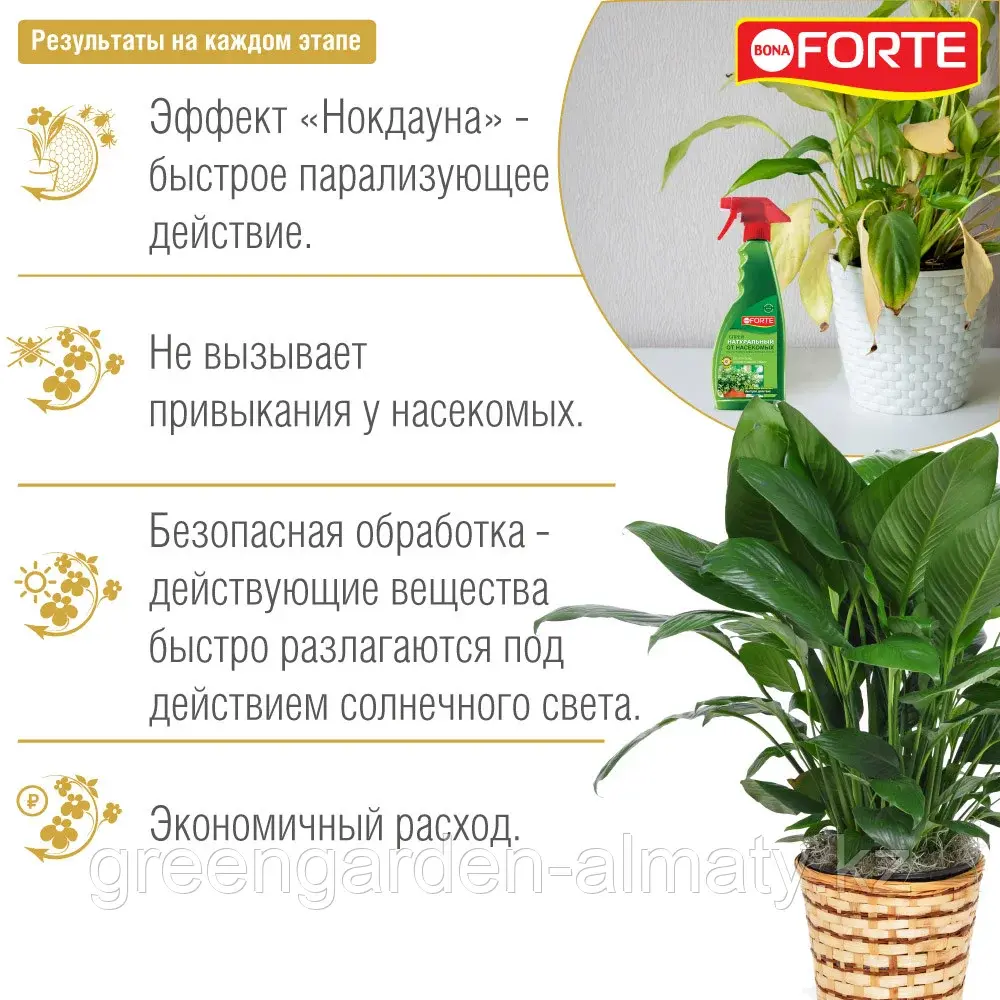 Bona Forte спрей натуральный от летающих насекомых вредителей 500мл