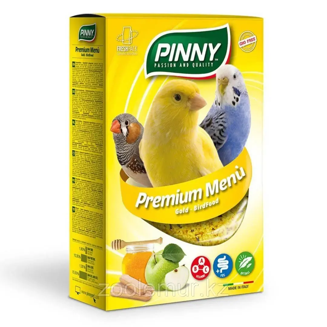 PINNY PM Мягкий витаминный корм для птиц с медом и яблоками, 350 гр