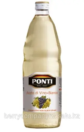 Уксус винный белый Ponti 6% 1л