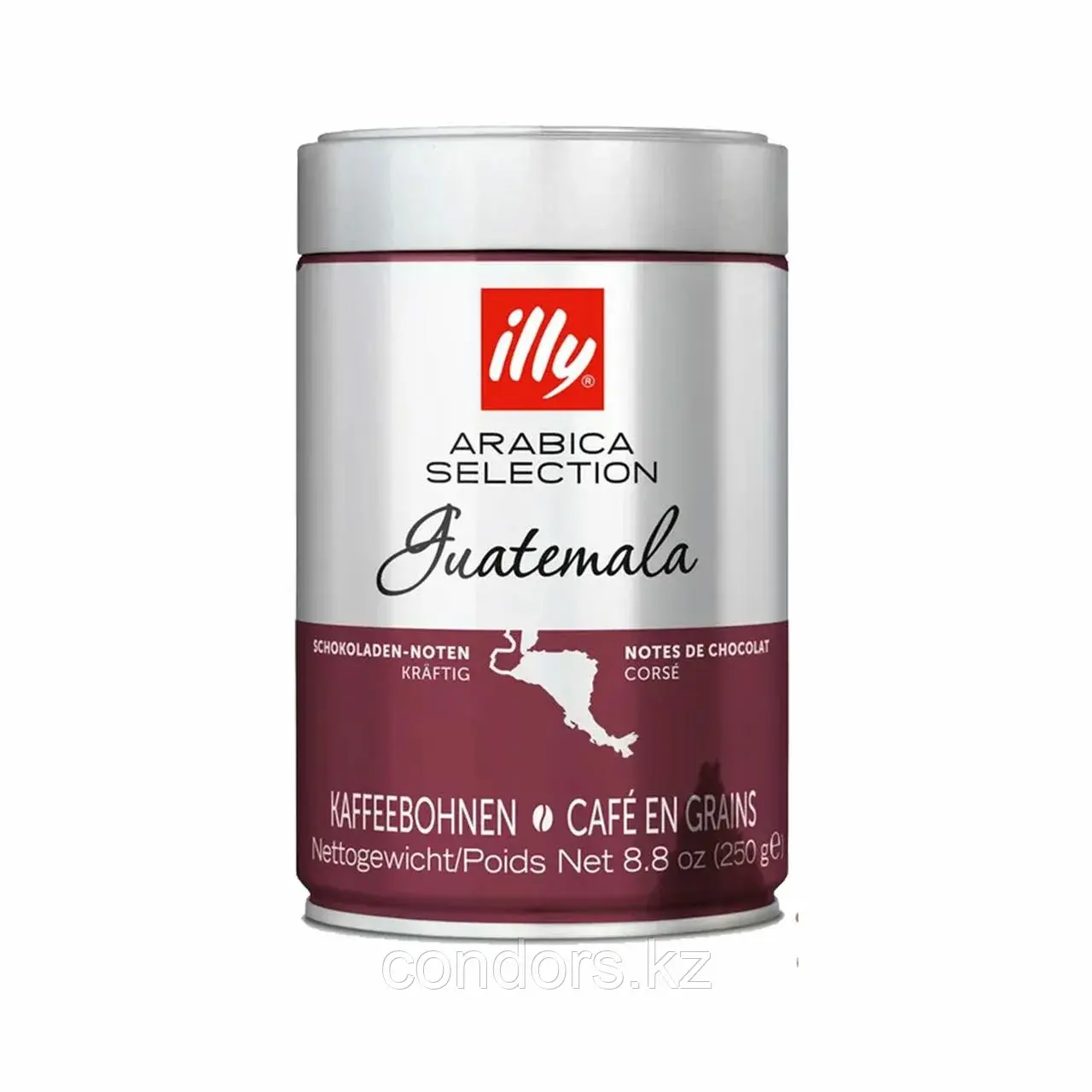 Кофе в зернах ILLY "Gvatemala" ИТАЛИЯ, 250 г, в жестяной банке, арабика 100%, ИТАЛИЯ, 7007 Код: 7007