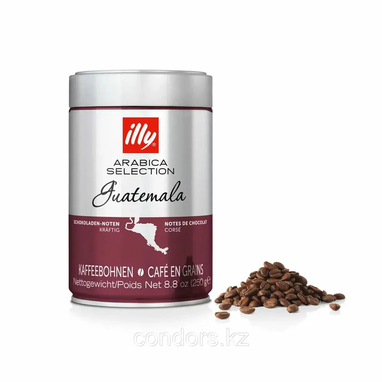 Кофе в зернах ILLY "Gvatemala" ИТАЛИЯ, 250 г, в жестяной банке, арабика 100%, ИТАЛИЯ, 7007 Код: 7007