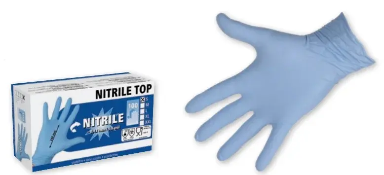 Перчатки одноразовые Nitrile Top L 100 шт. Код: 15392