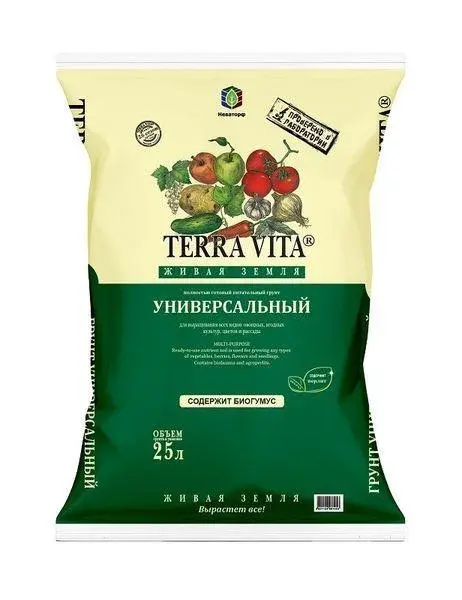 Грунт Фарт Живая земля Универсальная 25 литров