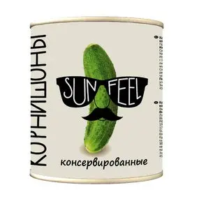 Корнишоны (огурцы) консервированные SUNFEEL Вьетнам 3100 мл