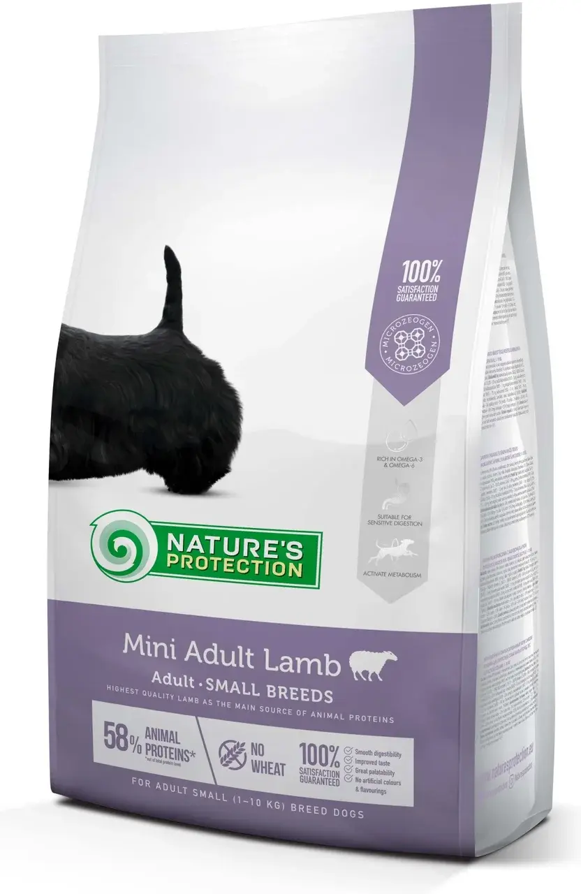 Корм для собак Nature's Protection Mini Adult Lamb, 2 кг