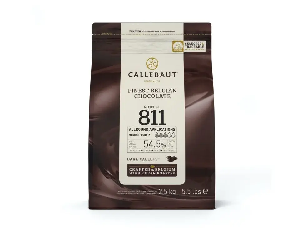 Шоколад темный Callebaut (нат.ваниль,какао 54,5%) 2,5 кг