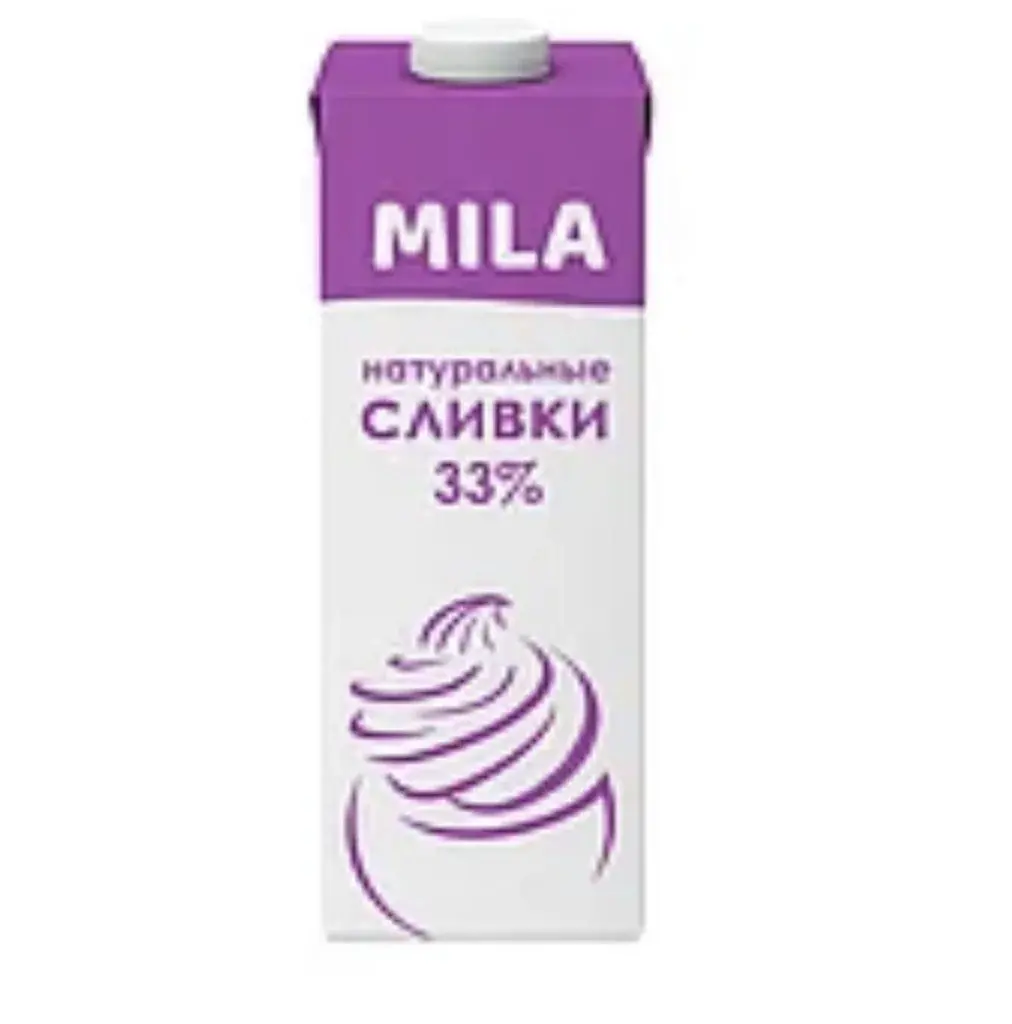 Крем сливочный Мила 33% 1л