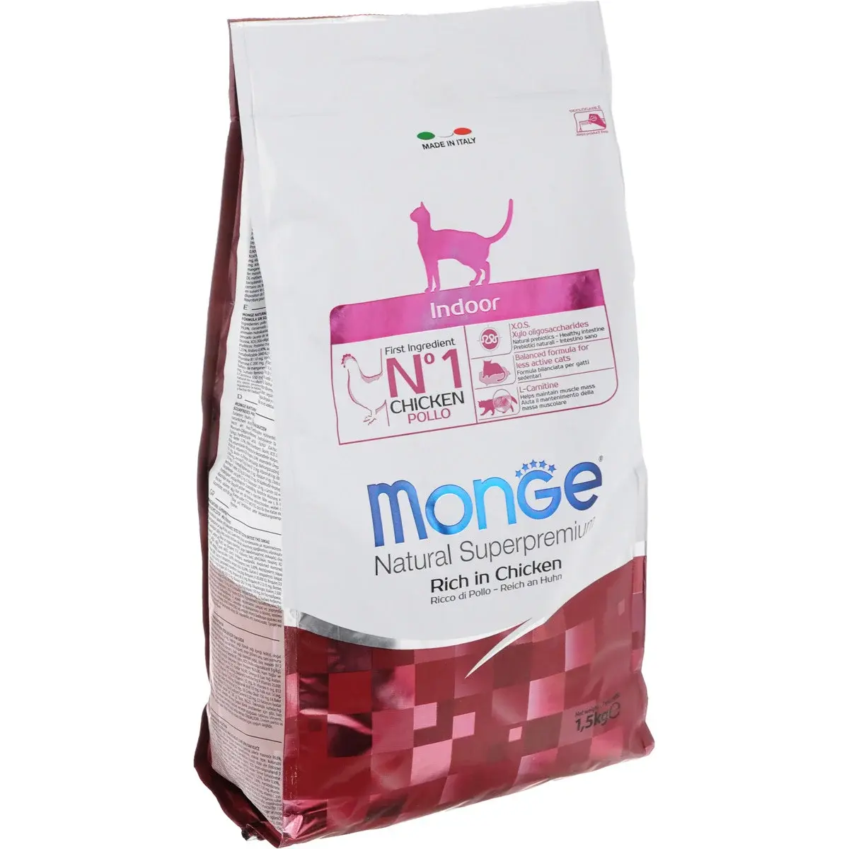 Monge Indoor (Монже) Корм для кошек живущих в помещении, 1,5 кг